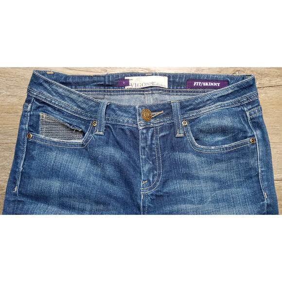 Vigoss Stretch Fit / Skinny Denim Jeans Size 7 Inseam 31.5 - Picture 2 of 5